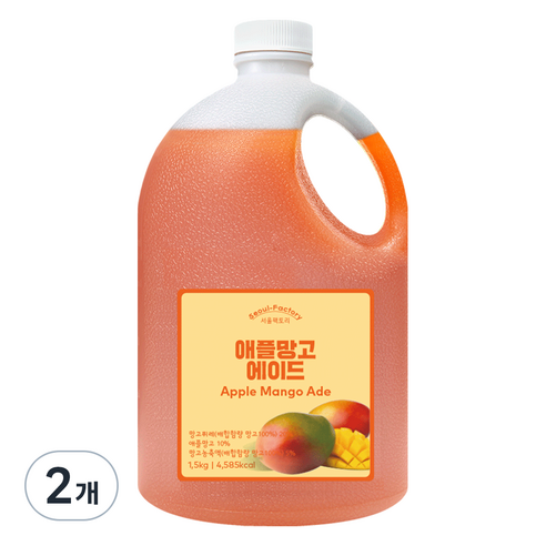 서울팩토리 애플망고에이드, 1.5L, 2개 꿀미니애플망고