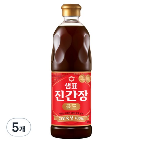 샘표 진간장 골드, 5개, 860ml