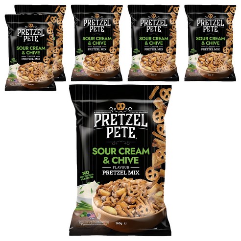 프레첼피트 사워크림 앤 차이브 프레첼, 160g, 6개