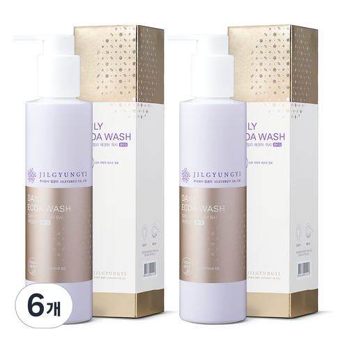 질경이 데일리 에코아워시 여성청결제 젤타입, 200ml, 6개