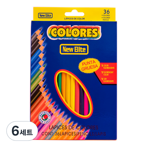 코히모 슬림 드로잉 색연필 케이스 세트 3W127, 6세트, 36색