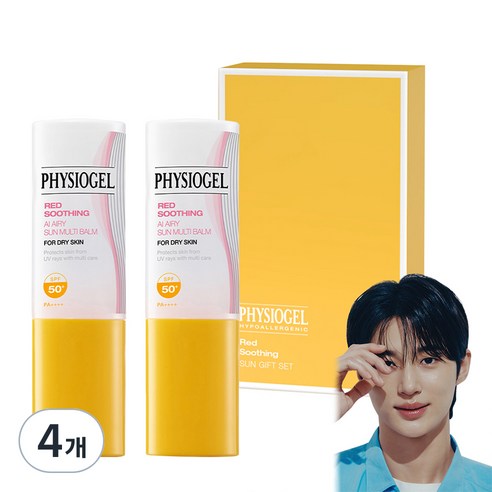 피지오겔 레드 수딩 AI 에어리 썬 멀티밤 SPF50+ PA++++, 7g, 4개