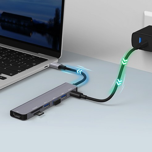 강력한 기능과 편리함을 갖춘 홈플래닛 7포트 USB3.0 멀티허브