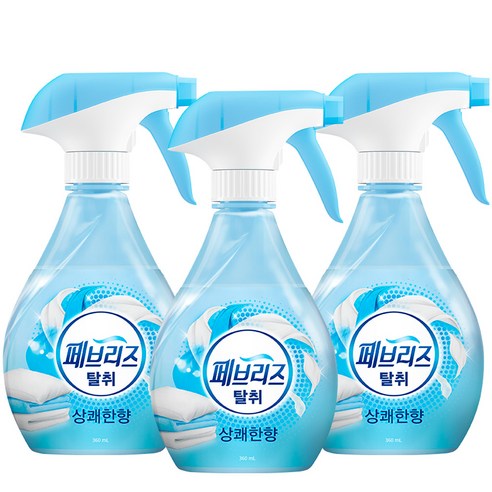   페브리즈 섬유탈취제 상쾌한향 본품, 360ml, 3개