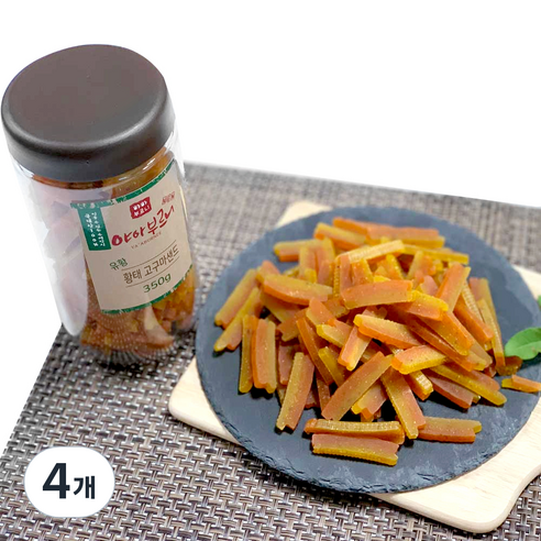 야아부르니 강아지 수제간식, 황태 고구마 샌드, 350g, 4개