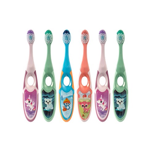 닥터버들 유한양행 어린이 칫솔 3단계 6종 세트, 하늘, 초록, 분홍, 주황, 보라, 노랑, 6개입, 1개 Best Top5 12 조르단 스텝 2단계 유아칫솔, 랜덤발송, 1개입, 5개