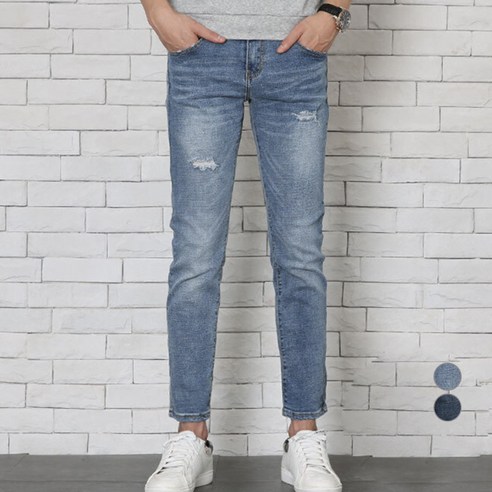 [SaleNOWㅣ인기상품] 남성의 세련되고 편안한 동반자: FJ945 슬림일자 구제 시크릿밴딩 9부 청바지 [세일나우ㅣ추천상품]