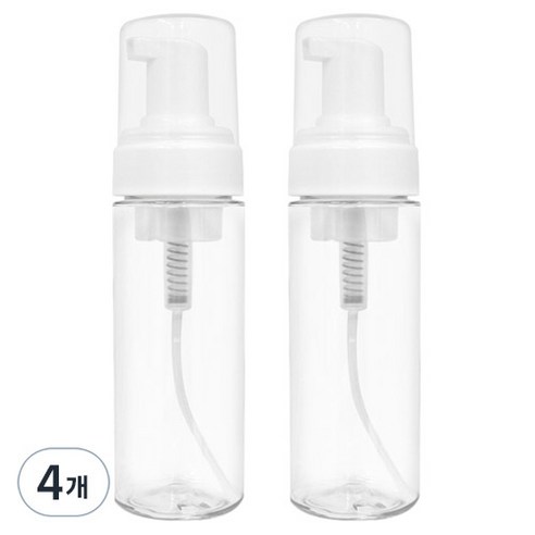 소낙소낙 깔끔보관 거품 용기 150ml, 투명, 4개