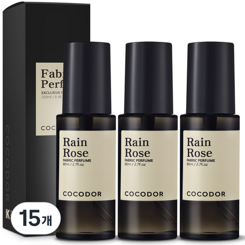 코코도르 룸 앤 패브릭 퍼퓸 섬유탈취제, 80ml, 15개, 레인 로즈