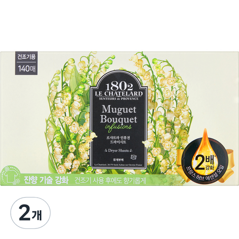 르샤트라1802 드라이시트 섬유유연제 뮤게부케, 40개입, 1개