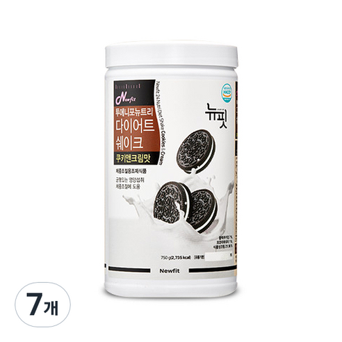 뉴핏 투에니포 뉴트리 다이어트 쉐이크 쿠키앤크림맛, 750g, 1개