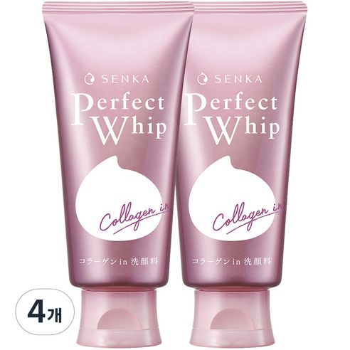 센카 퍼펙트 휩 콜라겐 인 클렌징 폼, 120g, 4개
