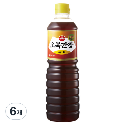 오복 간장 금표, 900ml, 6개