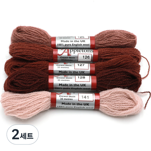 조이십자수 애플톤 울사 5종 세트, 2세트, 125, 126, 127, 128, 141