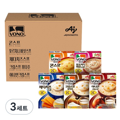 보노 버라이어티팩 스프 5종 세트, 3세트