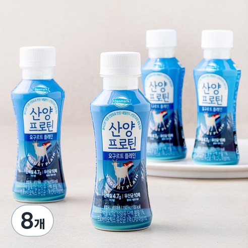 덴마크 산양 프로틴 요구르트 플레인 4입, 150ml, 8개