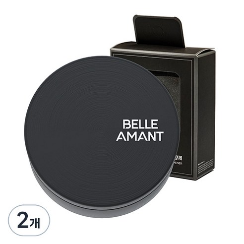 벨르아망 시그니쳐 리필형 차량용방향제 블랙 본품, 2개, 플로럴 플라워