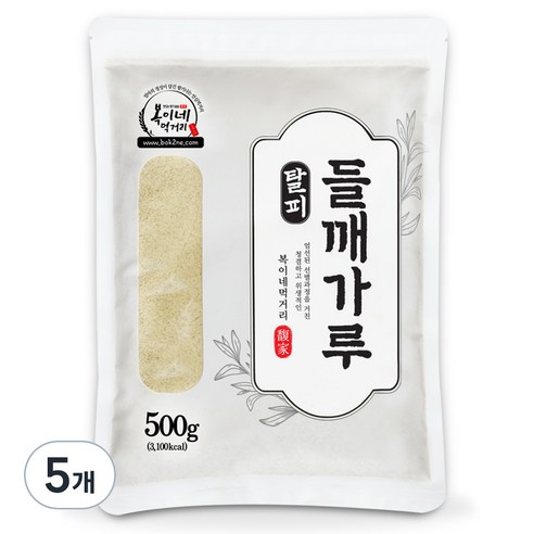 복이네먹거리 탈피 들깨가루, 500g, 5개
