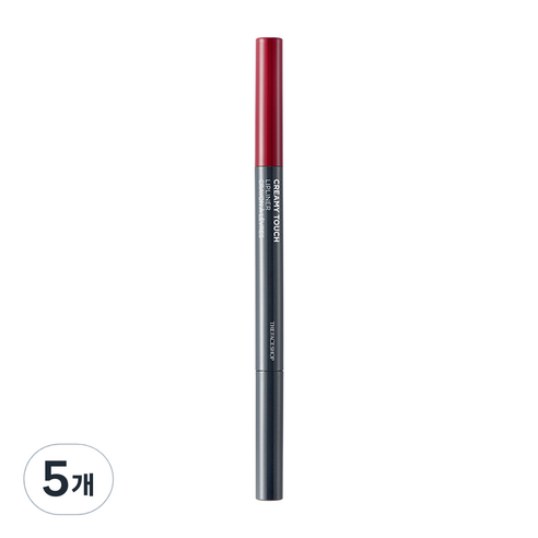 더페이스샵 크리미 터치 립라이너 0.2g, RD02 스카치레드, 5개