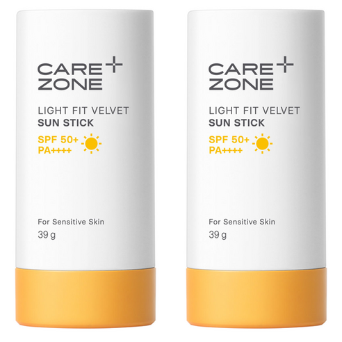 케어존 라이트핏 벨벳 선스틱 SPF50+ PA++++, 39g, 2개