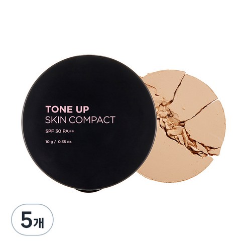 더페이스샵 톤업 스킨 팩트 10g, V203내추럴베이지, 5개