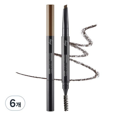 fmgt 더페이스샵 디자이닝 아이브로우 오토펜슬 0.3g, 05 다크 브라운, 6개