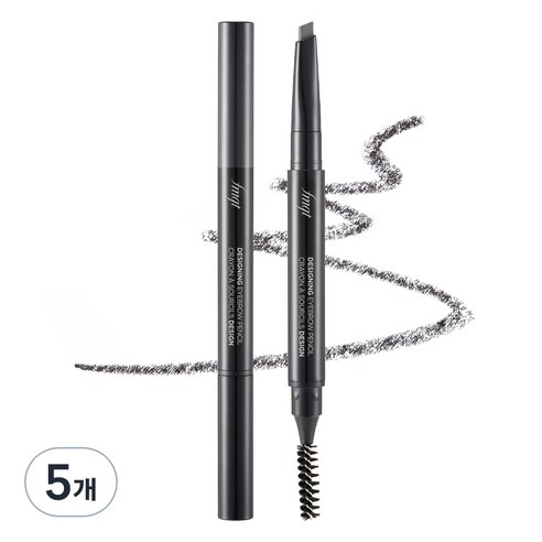 더페이스샵 디자이닝 아이브로우 오토펜슬 0.3g, 06 다크그레이, 5개