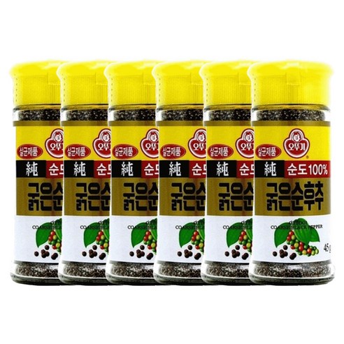 오뚜기 굵은순후추, 45g, 6개
