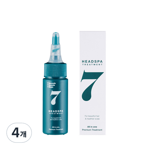 헤드스파7 파란눈 블랙 헤어팩 트리트먼트, 35ml, 4개