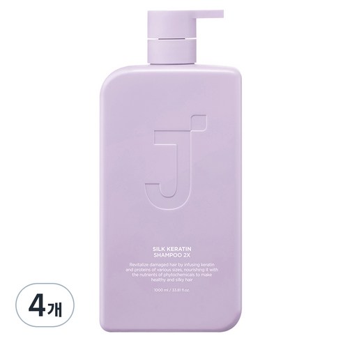 제이숲 실크 케라틴 헤어팩 트리트먼트 2X, 1L, 4개