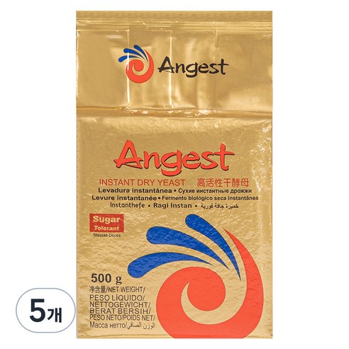 엔지스트 인스턴트 고당 드라이 이스트, 500g, 5개