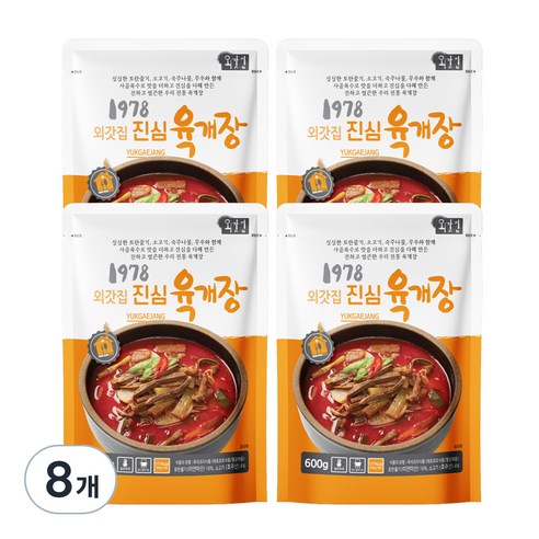1978 외갓집 진심 육개장, 600g, 8개