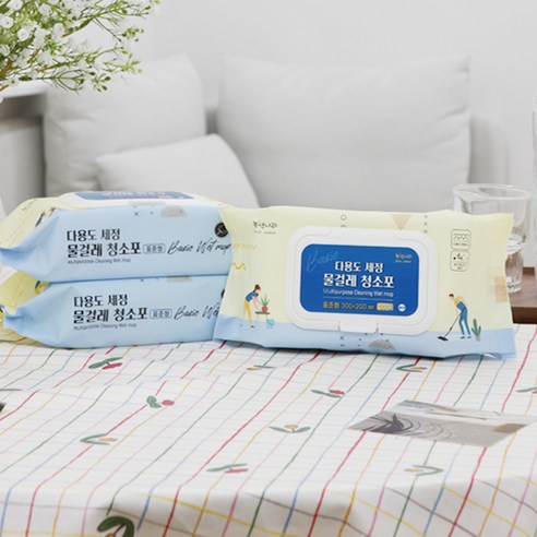 집안 청소를 위한 효율적이고 위생적인 녹색나라 다용도세정 물걸레청소포
