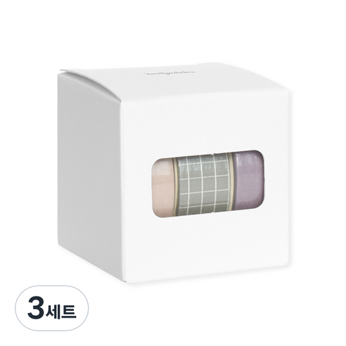 왈가닥스 아르떼 마스킹 테이프 플랜 15mm x 10m 3종 세트, Blueberry, 3세트
