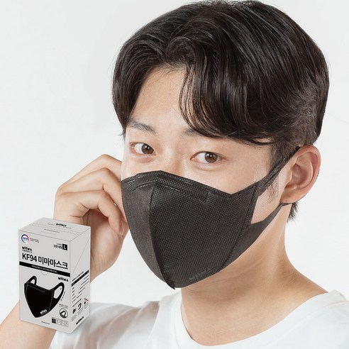 미마마스크 보건용 마스크 대형 KF94, 30개입, 1개, 검정 건강/의료용품