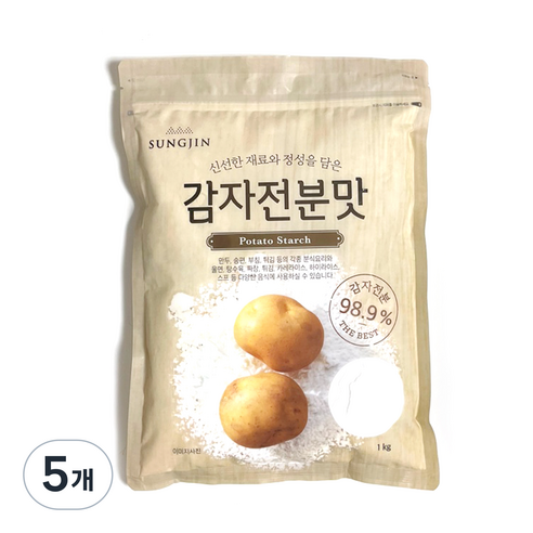 성진 감자전분맛, 1kg, 5개