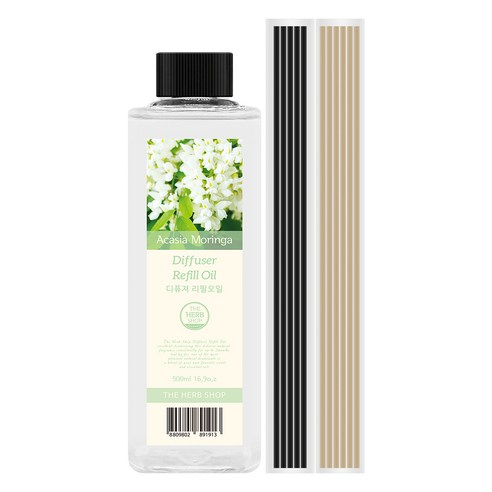 더허브샵 디퓨저 리필 오일, 아카시아모링가, 500ml, 1개