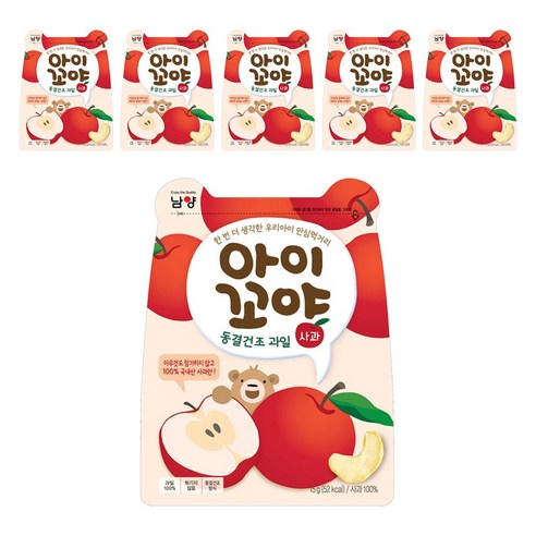아이꼬야 남양유업 동결건조 과일칩, 15g, 6개