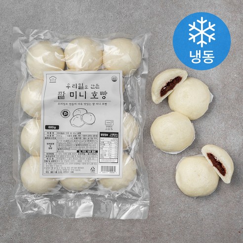 성수동베이커리 우리밀 팥 미니 호빵 (냉동) 600g, 1개