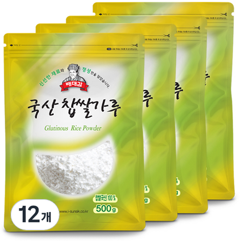 배대감 찹쌀가루, 500g, 12개
