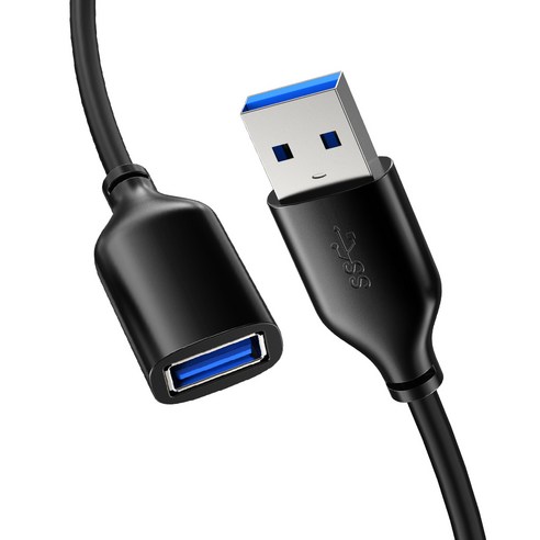 케이블타임 USB 3.0 고속 연장케이블 CA11 블랙, 1개, 0.5m