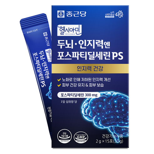 종근당 헬시아민 두뇌 인지력엔 포스파티딜세린 PS, 15회분, 1개