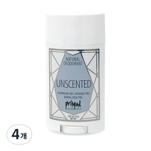 프라이멀엘리먼츠 데오드란트 오리지널, 75g, 4개