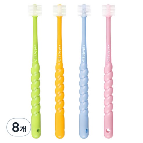 예꼬맘 360도 어린이용 칫솔 2단계, 랜덤 발송, 8개