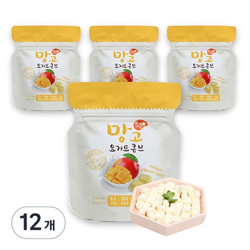 짱죽 요거트큐브, 망고, 16g, 12개