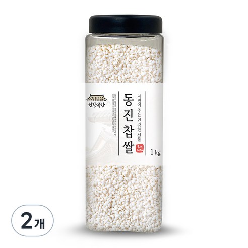 건강곡간 동진 찹쌀, 1kg, 2개