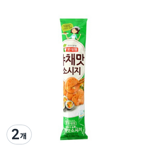 롯데햄 야채맛 소시지, 190g, 2개