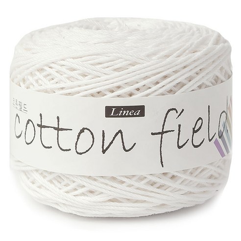 리네아 코튼 필드 뜨개실 80g, 320 화이트, 1개