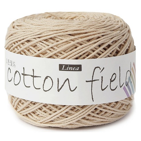 리네아 코튼 필드 뜨개실 80g, 302 연베이지, 1개