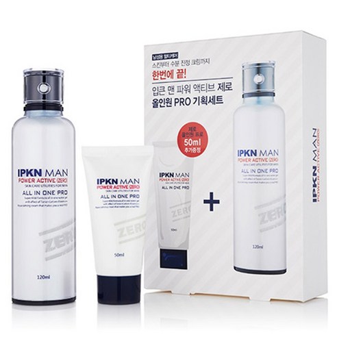 입큰 맨 파워액티브 올인원 제로 120ml + 50ml 세트, 1세트